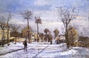 Camille Pissarro Lu Xian floating snow road oil painting